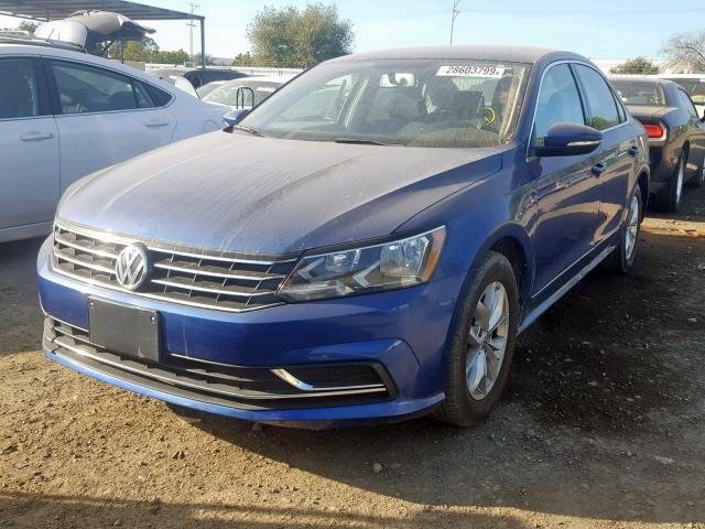 1VWAT7A32GC030135 - 2016 VOLKSWAGEN PASSAT S BLUE photo 2