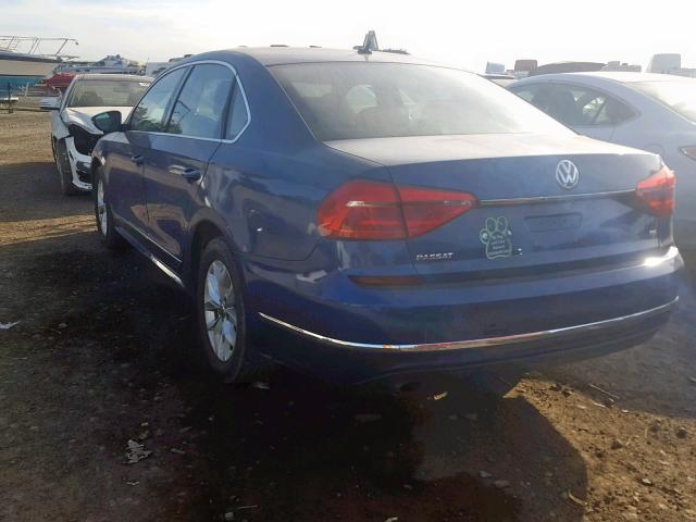 1VWAT7A32GC030135 - 2016 VOLKSWAGEN PASSAT S BLUE photo 3