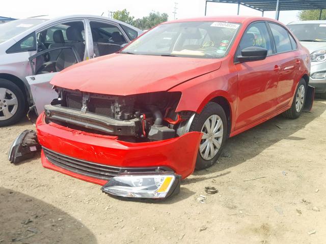 3VW2K7AJ3EM232323 - 2014 VOLKSWAGEN JETTA BASE RED photo 2