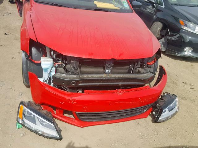 3VW2K7AJ3EM232323 - 2014 VOLKSWAGEN JETTA BASE RED photo 9