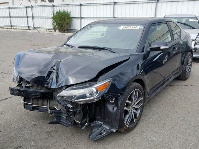 JTKJF5C78F3096971 - 2015 TOYOTA SCION TC BLACK photo 2