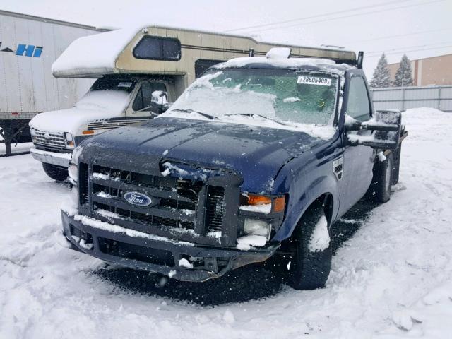 1FDWF305X8ED45925 - 2008 FORD F350 SRW S BLUE photo 2