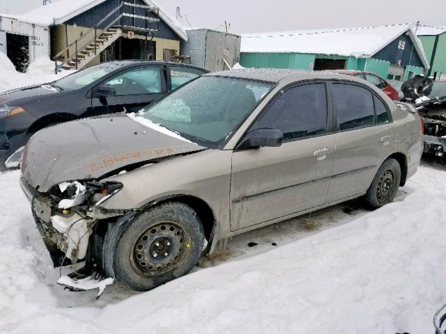 2HGES16444H907840 - 2004 HONDA CIVIC DX BEIGE photo 2