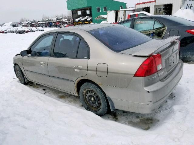 2HGES16444H907840 - 2004 HONDA CIVIC DX BEIGE photo 3