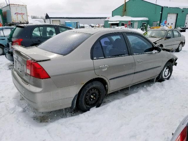 2HGES16444H907840 - 2004 HONDA CIVIC DX BEIGE photo 4