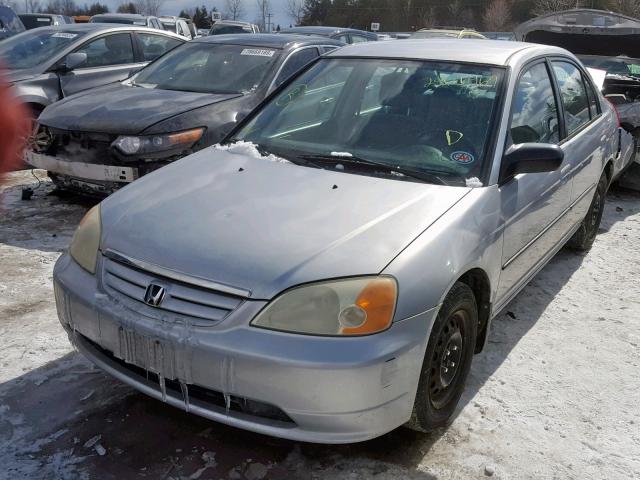 2HGES16452H949219 - 2002 HONDA CIVIC DX SILVER photo 2