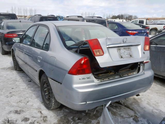 2HGES16452H949219 - 2002 HONDA CIVIC DX SILVER photo 3