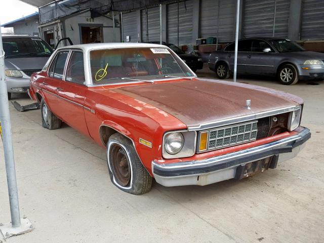 1X69D7L138601 - 1976 CHEVROLET NOVA RED photo 1