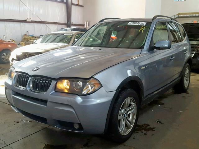 WBXPA93486WG88906 - 2006 BMW X3 3.0I BLUE photo 2