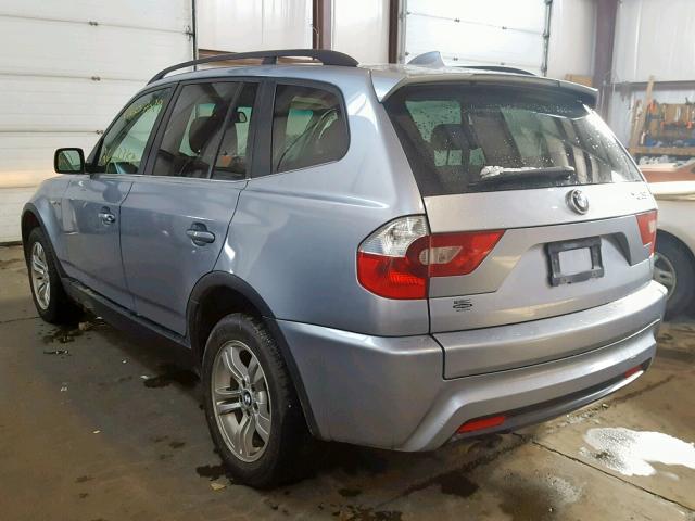 WBXPA93486WG88906 - 2006 BMW X3 3.0I BLUE photo 3