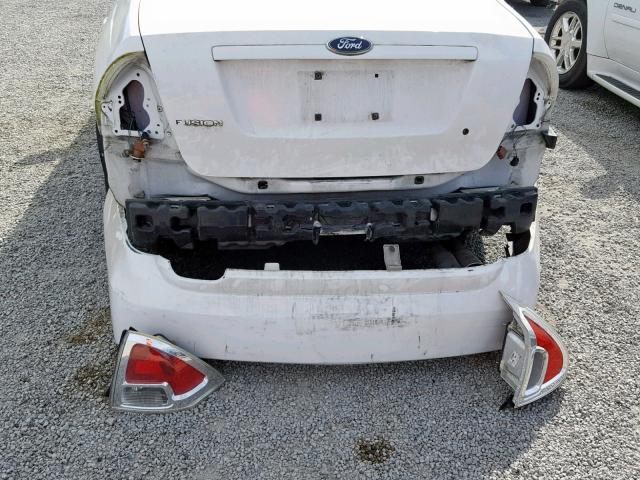 3FAHP06ZX7R216488 - 2007 FORD FUSION S WHITE photo 9