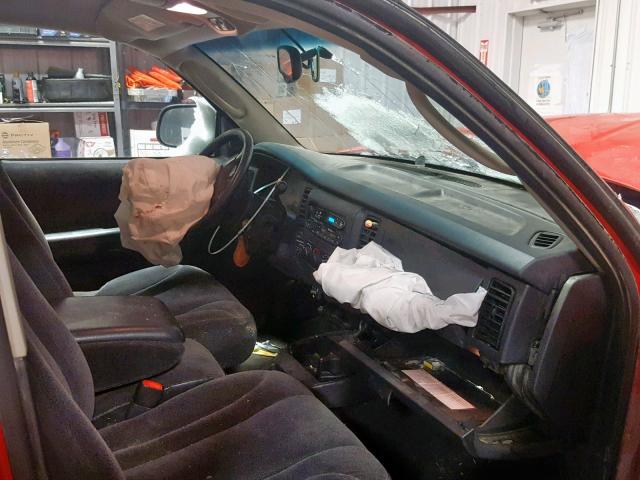 1B7GG2AN61S124506 - 2001 DODGE DAKOTA QUA RED photo 5