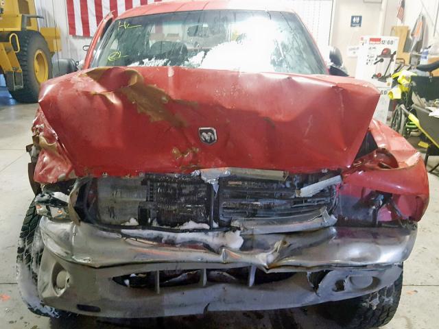 1B7GG2AN61S124506 - 2001 DODGE DAKOTA QUA RED photo 7