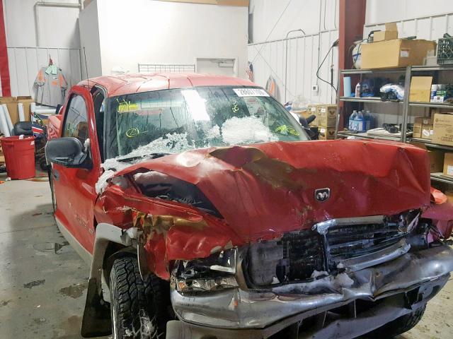 1B7GG2AN61S124506 - 2001 DODGE DAKOTA QUA RED photo 9