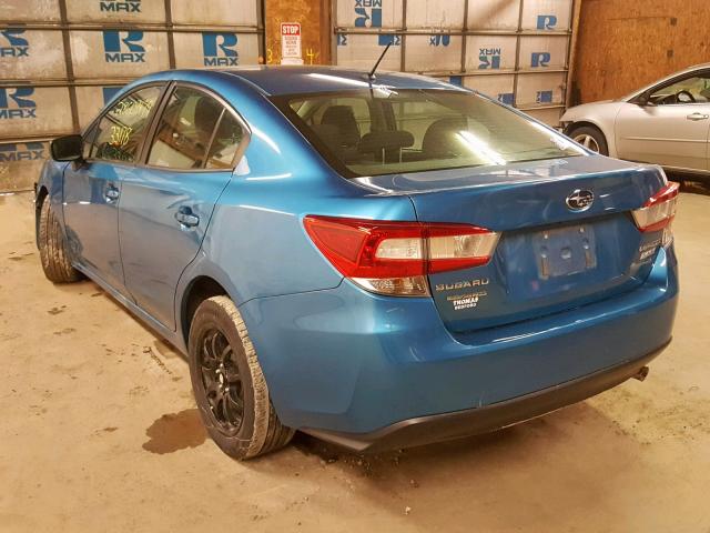 4S3GKAA6XH3607275 - 2017 SUBARU IMPREZA BLUE photo 3