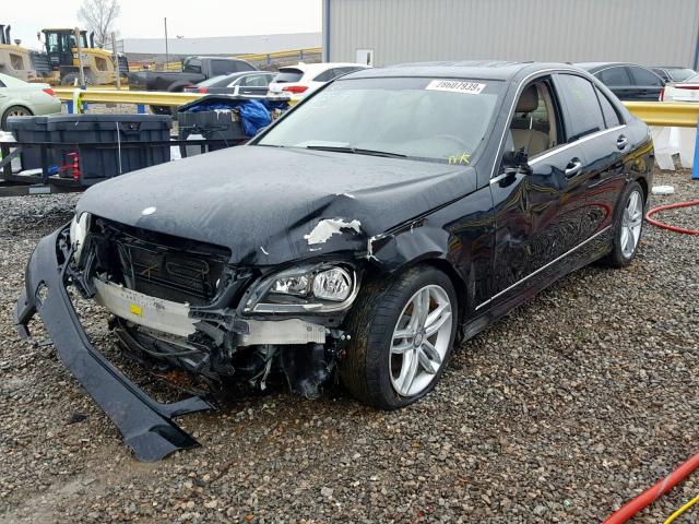 WDDGF4HB4DA778429 - 2013 MERCEDES-BENZ C 250 BLACK photo 2