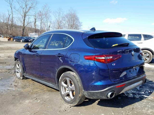 ZASFAKAN3J7B68843 - 2018 ALFA ROMEO STELVIO BLUE photo 3