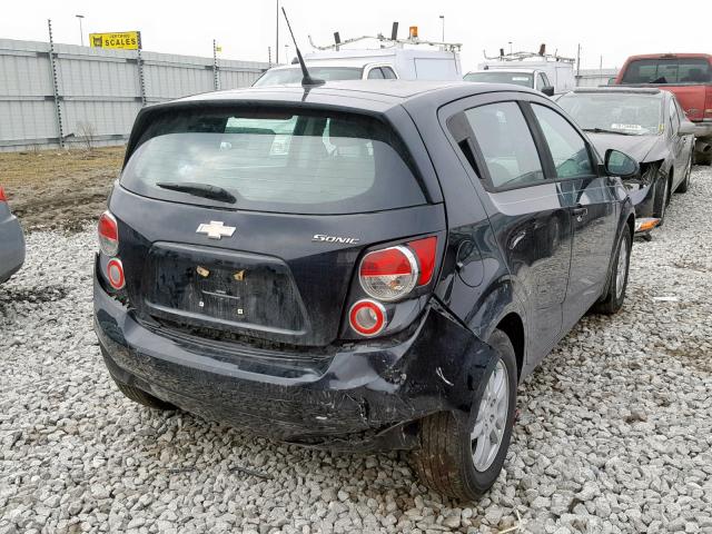 1G1JB6SH1C4136843 - 2012 CHEVROLET SONIC LS BLACK photo 4