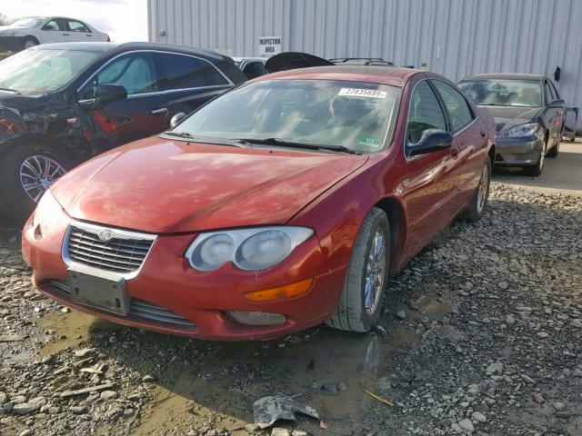 2C3AE66G82H130365 - 2002 CHRYSLER 300M RED photo 2