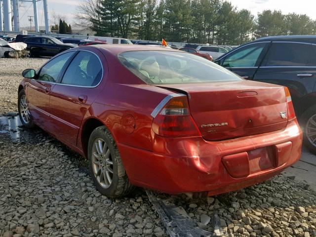 2C3AE66G82H130365 - 2002 CHRYSLER 300M RED photo 3