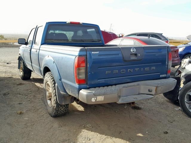 1N6ED29X74C406400 - 2004 NISSAN FRONTIER C BLUE photo 3