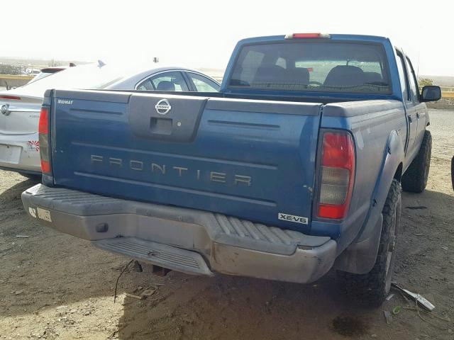 1N6ED29X74C406400 - 2004 NISSAN FRONTIER C BLUE photo 4