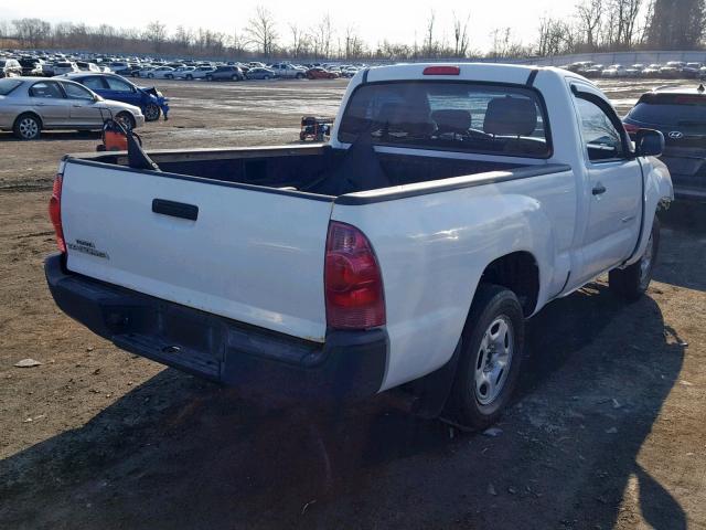 5TENX22N07Z338725 - 2007 TOYOTA TACOMA WHITE photo 4