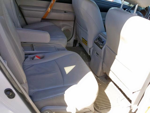 JTEJW3EH9A2044566 - 2010 TOYOTA HIGHLANDER WHITE photo 6