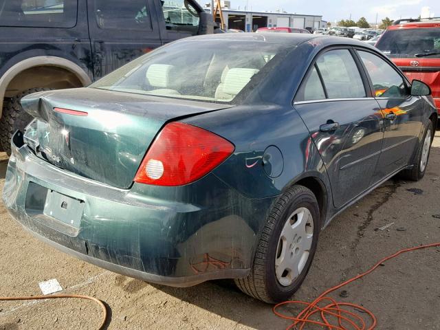 1G2ZF55B164286556 - 2006 PONTIAC G6 SE GREEN photo 4