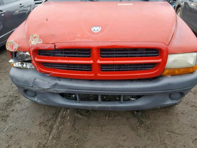 1D7HL12XX3S133793 - 2003 DODGE DAKOTA SXT RED photo 9