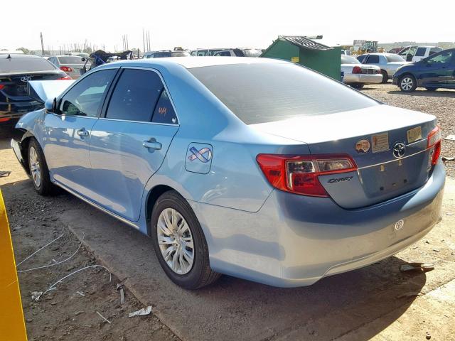 4T1BD1FK5CU014996 - 2012 TOYOTA CAMRY HYBR BLUE photo 3