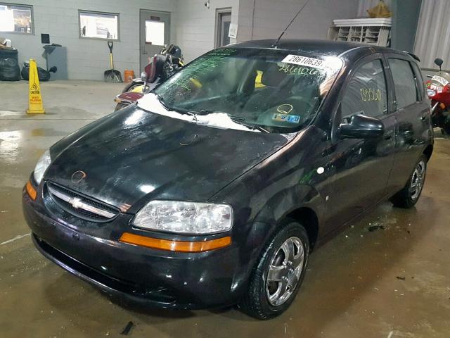 KL1TD66628B233448 - 2008 CHEVROLET AVEO BASE შავი ფოტო 2