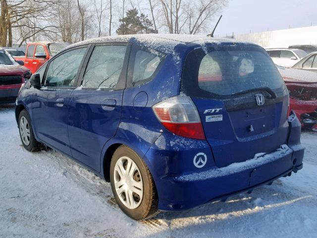 JHMGE8H39BC020874 - 2011 HONDA FIT BLUE photo 3