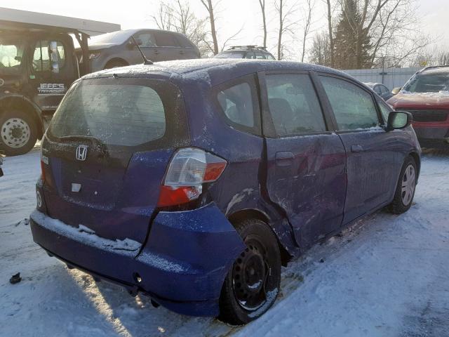 JHMGE8H39BC020874 - 2011 HONDA FIT BLUE photo 4