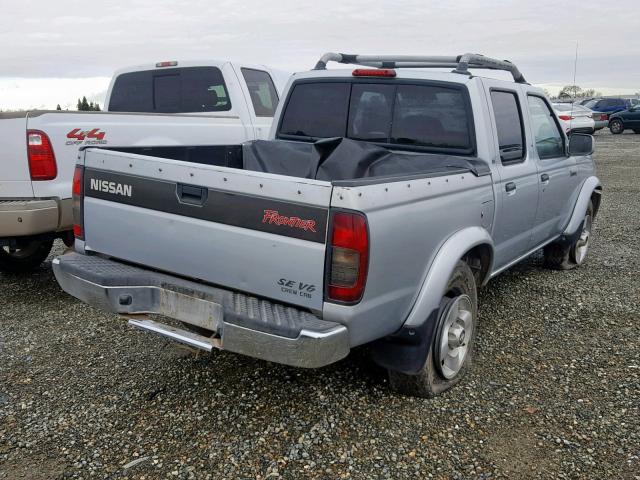 1N6ED27Y0YC407566 - 2000 NISSAN FRONTIER C GRAY photo 4