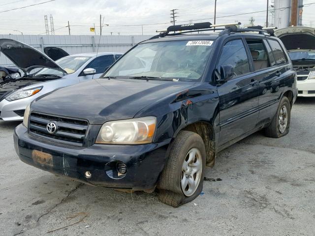 JTEGD21A970161104 - 2007 TOYOTA HIGHLANDER BLACK photo 2