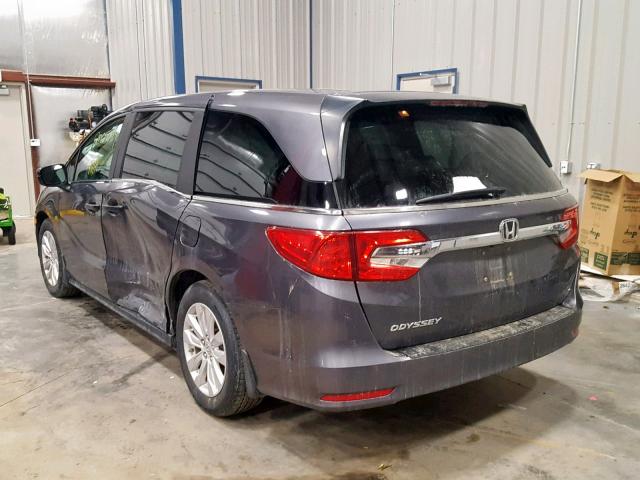 5FNRL6H20JB022218 - 2018 HONDA ODYSSEY LX GRAY photo 3