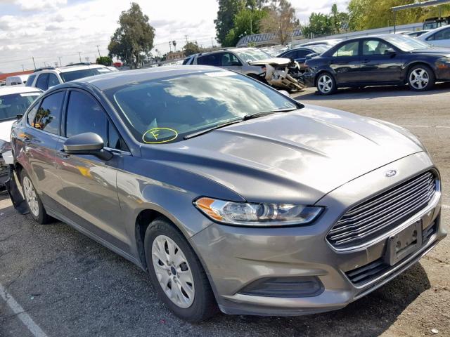 3FA6P0G74ER243087 - 2014 FORD FUSION S GRAY photo 1