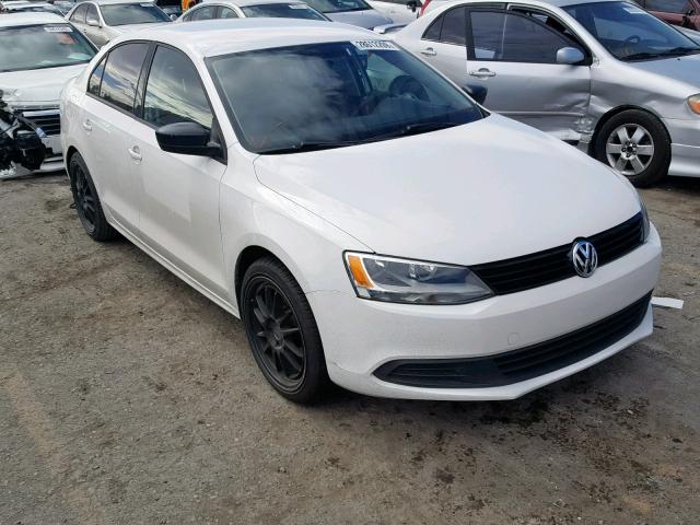 3VW1K7AJ5EM378542 - 2014 VOLKSWAGEN JETTA BASE WHITE photo 1