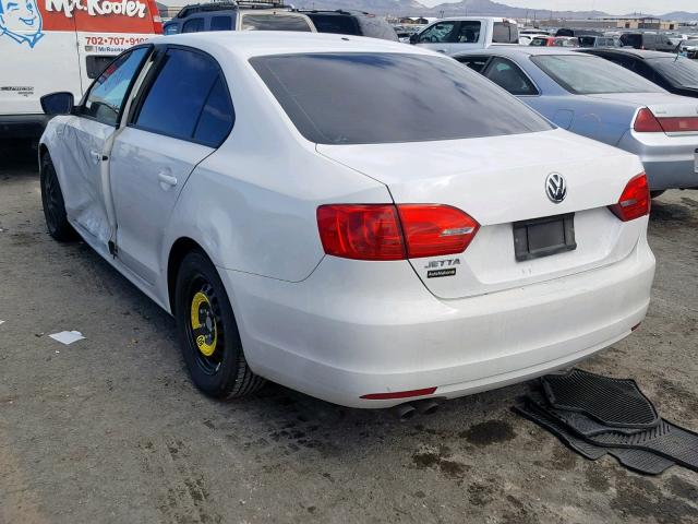 3VW1K7AJ5EM378542 - 2014 VOLKSWAGEN JETTA BASE WHITE photo 3