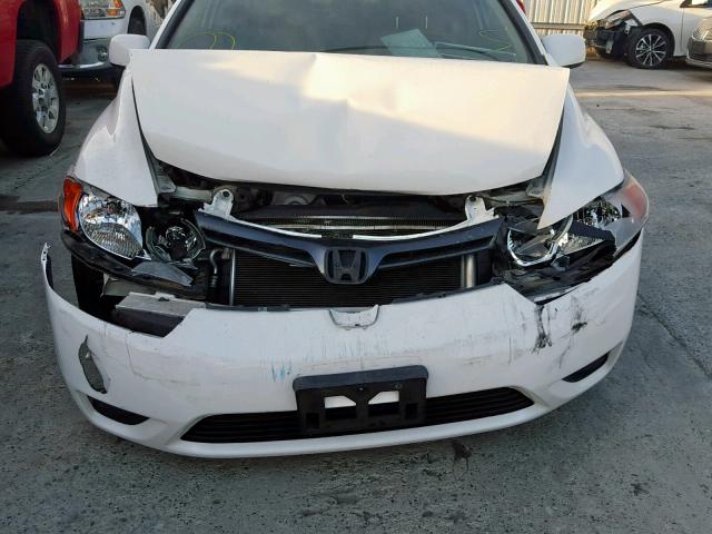 2HGFG12948H572964 - 2008 HONDA CIVIC EXL WHITE photo 9