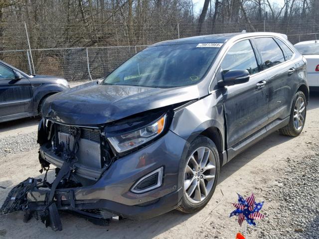 2FMPK4K89GBC64583 - 2016 FORD EDGE TITAN GRAY photo 2