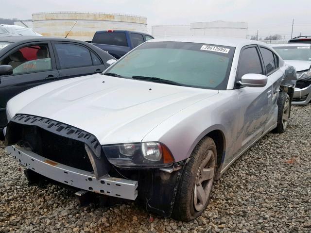 2C3CDXAT4CH205263 - 2012 DODGE CHARGER PO SILVER photo 2