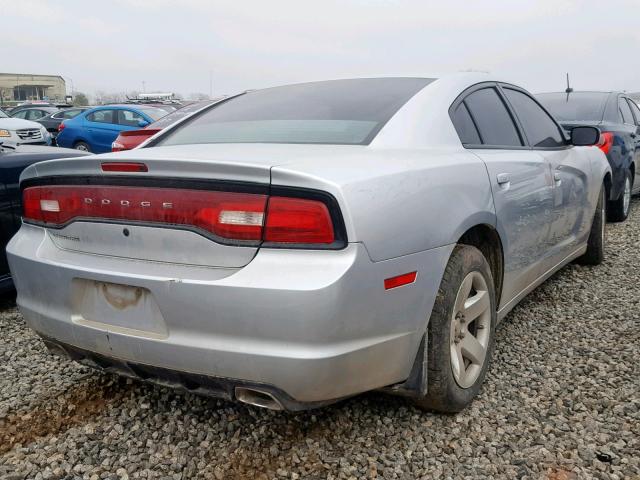 2C3CDXAT4CH205263 - 2012 DODGE CHARGER PO SILVER photo 4