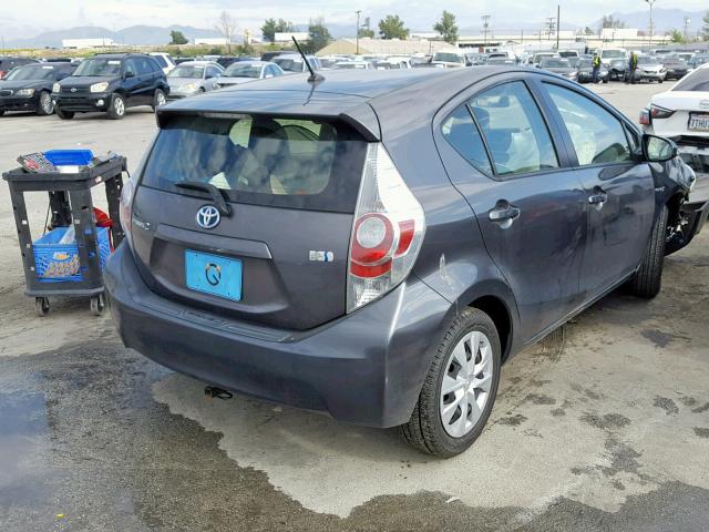 JTDKDTB35E1072268 - 2014 TOYOTA PRIUS C GRAY photo 4