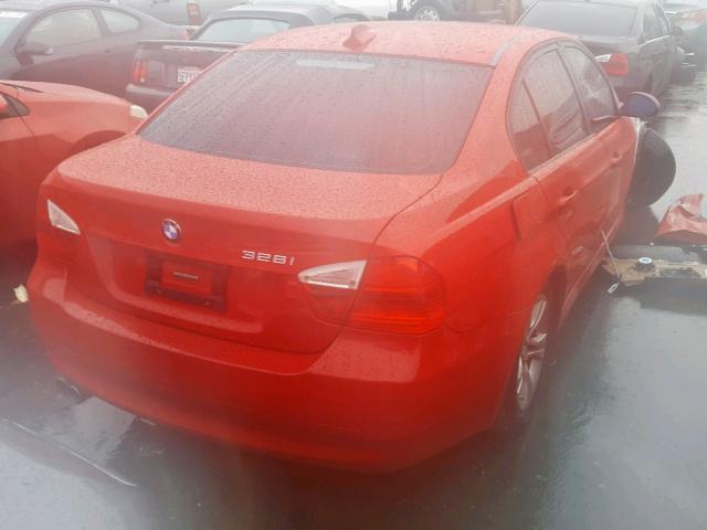 WBAVC53578FZ88014 - 2008 BMW 328 I SULE RED photo 4