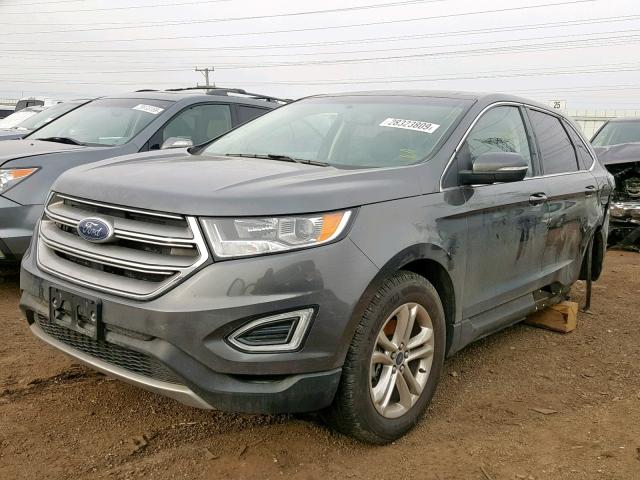 2FMPK3J9XGBC63852 - 2016 FORD EDGE SEL GRAY photo 2