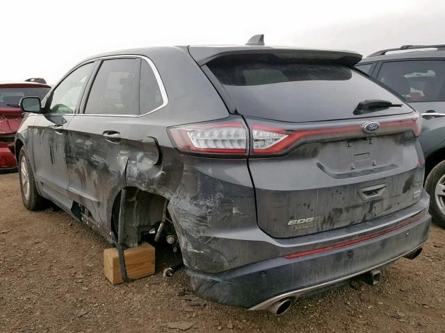 2FMPK3J9XGBC63852 - 2016 FORD EDGE SEL GRAY photo 3