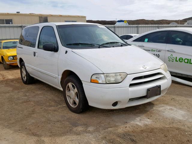 4N2ZN15T21D808293 - 2001 NISSAN QUEST GXE WHITE photo 1
