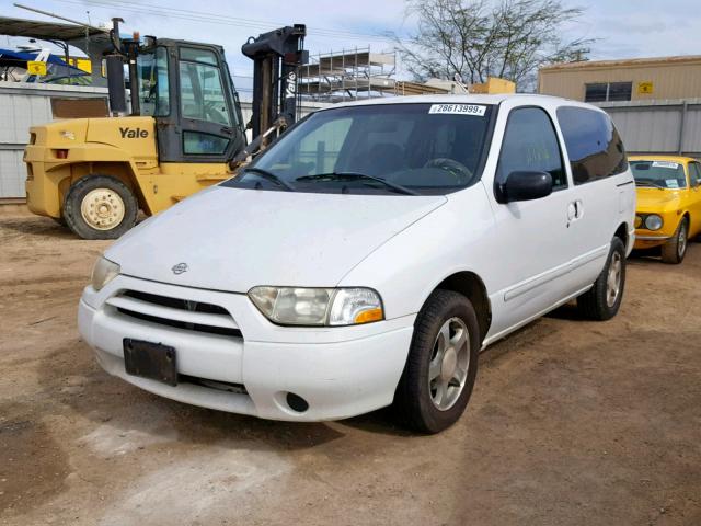 4N2ZN15T21D808293 - 2001 NISSAN QUEST GXE WHITE photo 2